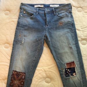 ANTHROPOLOGIE PILCRO PATCHWORK BOYFRIEND JEANS